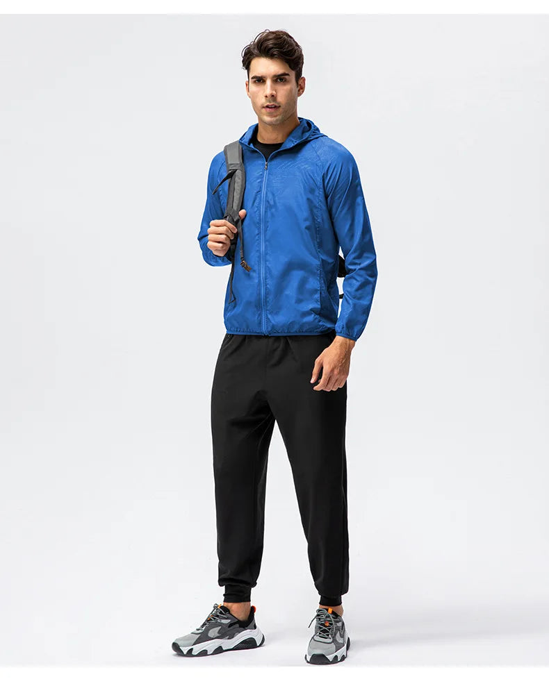Unisex Waterproof Windbreaker Jacket – Sun Protection & Outdoor Use